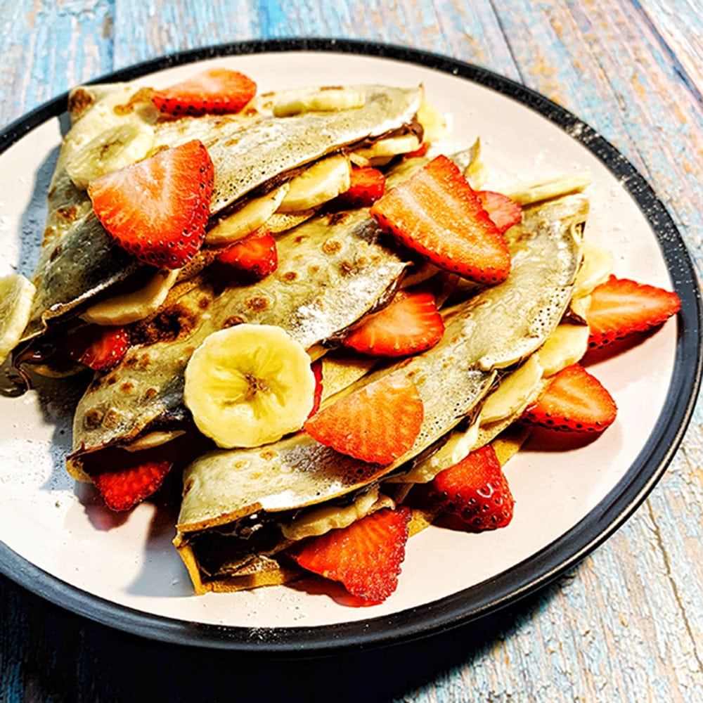 World Nutella Day Crepes With Banana And Strawberries